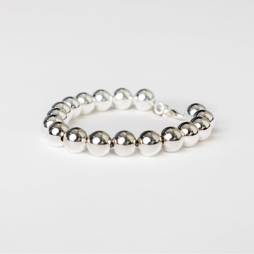 Silver Bracelet,Silver Ball Bracelet, Women’s Jewelry, Bracelet, Gift, T…